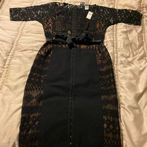 Bryon Lars black and nude dress. Never worn. Tags intact